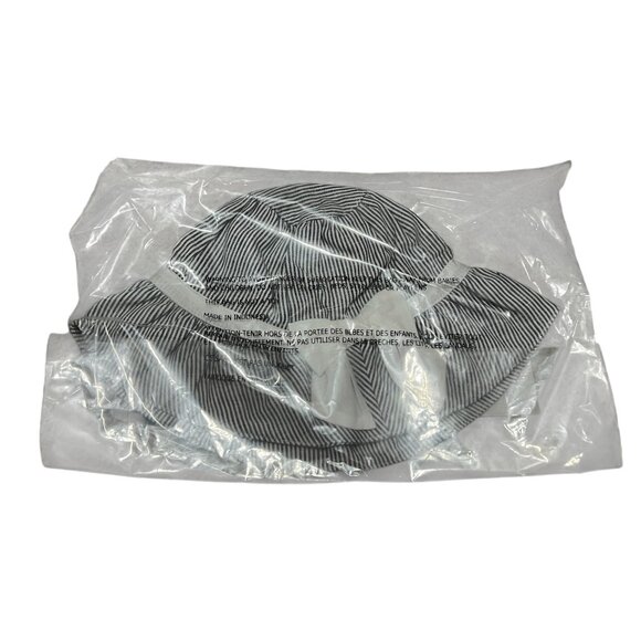 Janie & Jack Striped Bow Front Baby Girls Sun Hat Sz 6-12 Months Girls - Picture 4 of 7